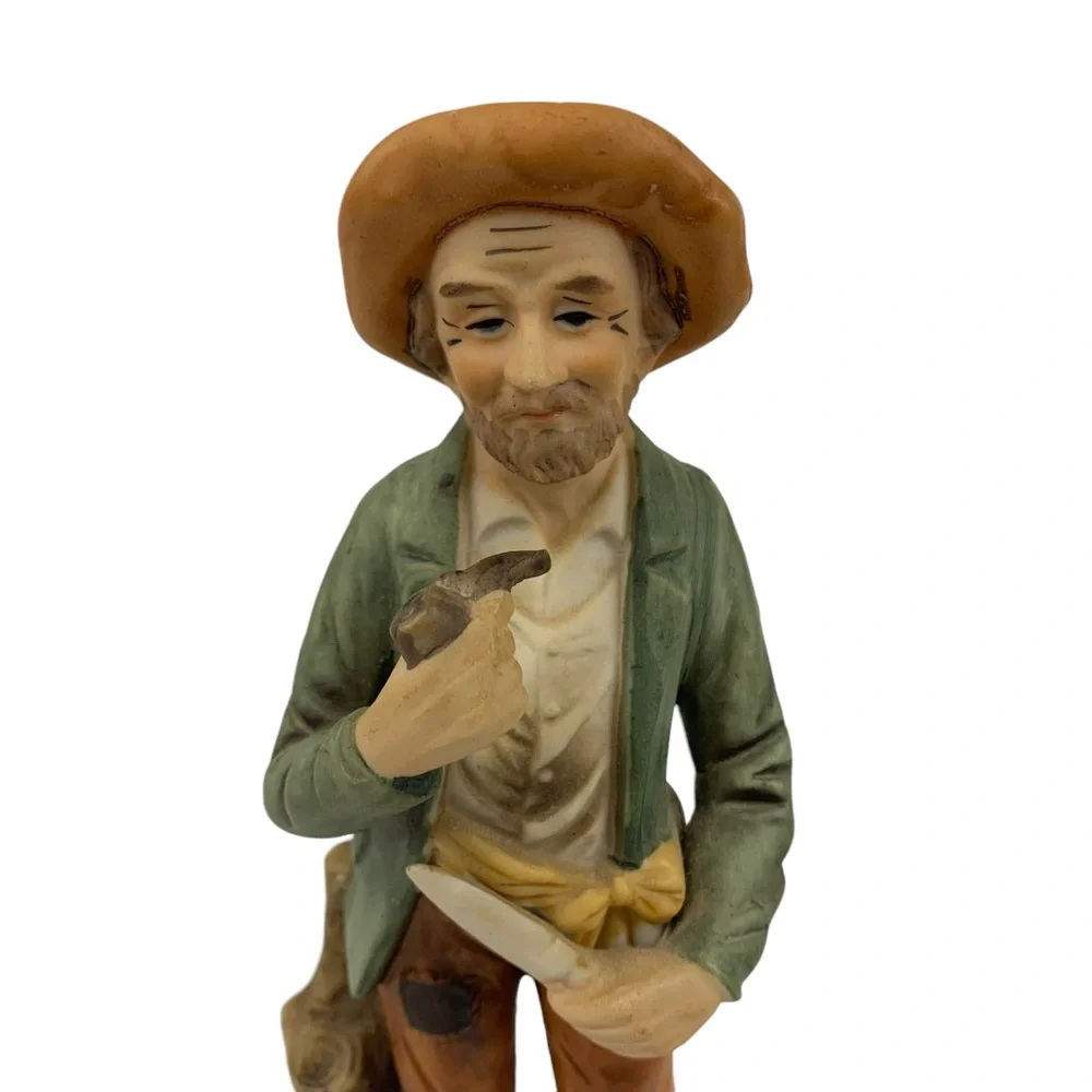 HOMCO Porcelain FIGURINE Old Man with Goose #1417